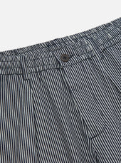 Hickory Stripe Denim Pleated Track Pant