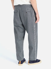 Hickory Stripe Denim Pleated Track Pant