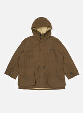 Brown British Wax Cotton Boston Parka