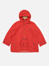 Orange British Wax Cotton Boston Parka