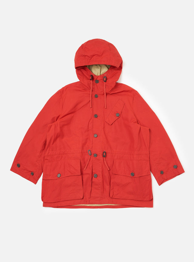 Orange British Wax Cotton Boston Parka