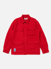Embroidered Red Mowbray Military Fatigue Jacket