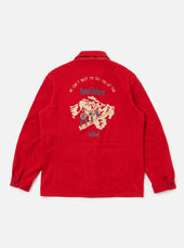 Embroidered Red Mowbray Military Fatigue Jacket
