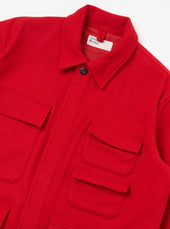 Embroidered Red Mowbray Military Fatigue Jacket