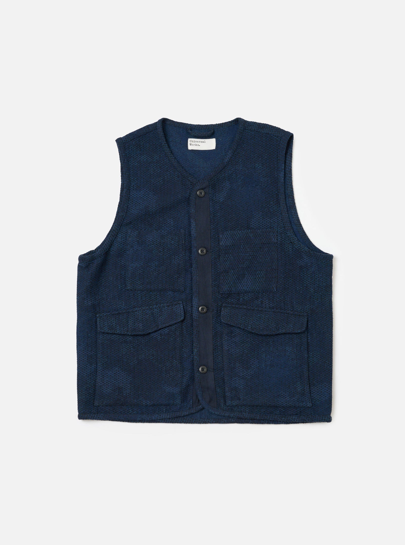 Indigo Denim Camo 4 Pocket Gilet