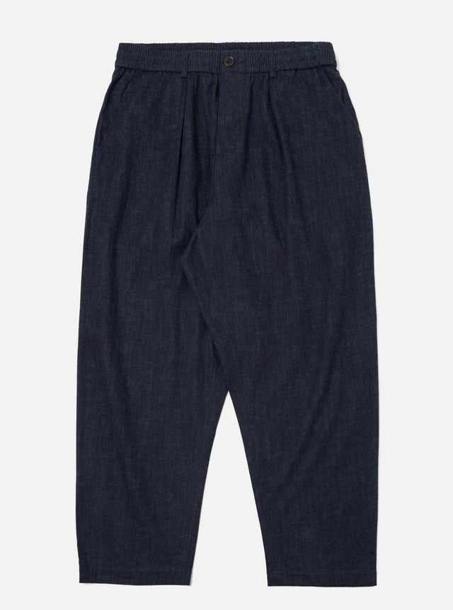 Indigo Brushed Denim Oxford Pant
