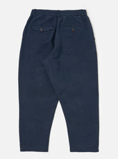 Patchwork Weave Cotton Pleated Track Pant