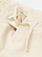 Patchwork Weave Cotton Pleated Track Pant