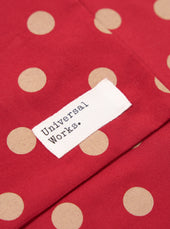Red Bold Dot Print Rayon Evening Scarf