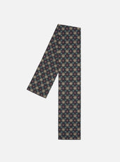 Black Embroidery Cotton Satin Embroidery Scarf
