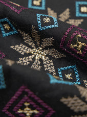 Embroidery Cotton Satin Embroidery Scarf