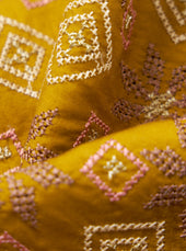 Embroidery Cotton Satin Embroidery Scarf