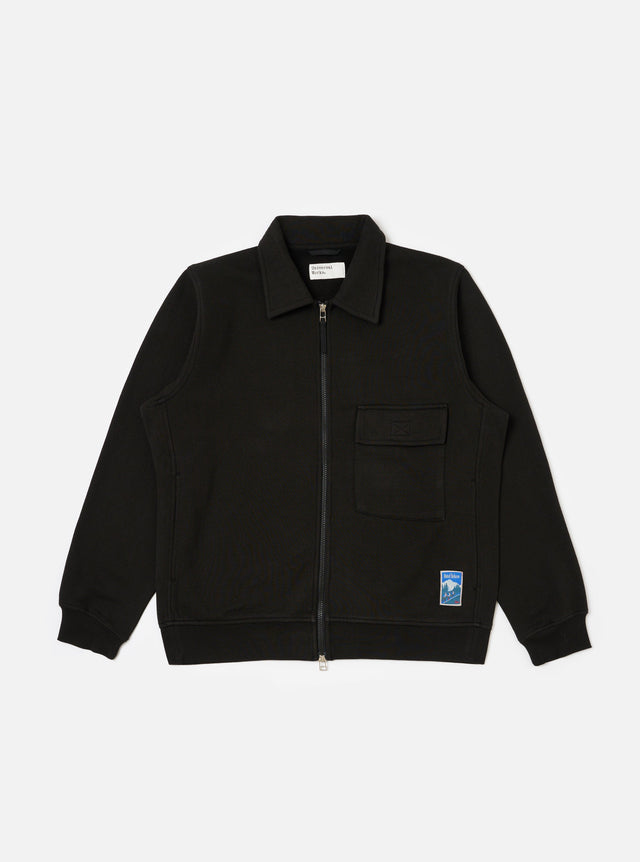Black Brush Back Sweat Tyler Sweat Jacket