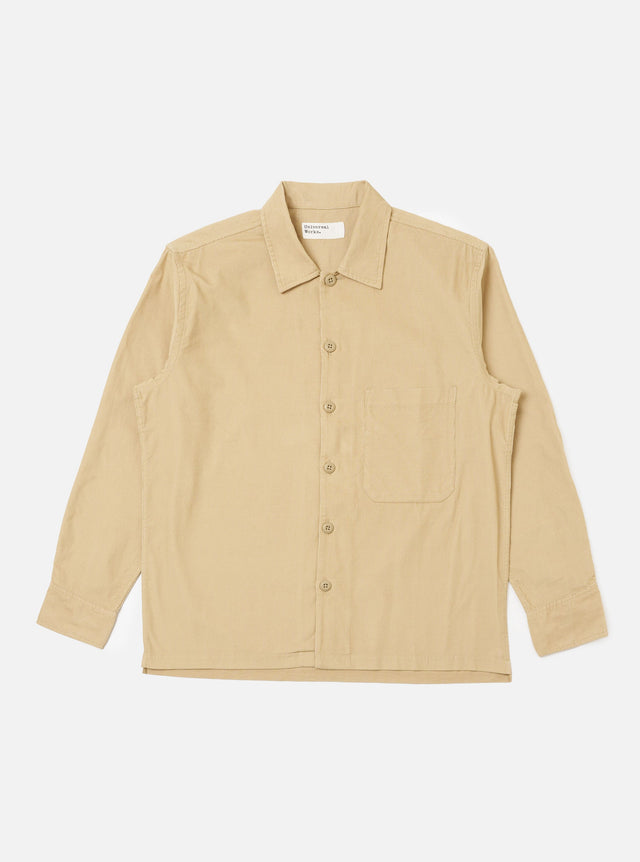 Sand Organic Fine Cord Fatigue Shirt