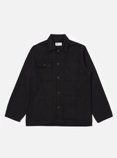 Black Organic Canvas Dockside Overshirt