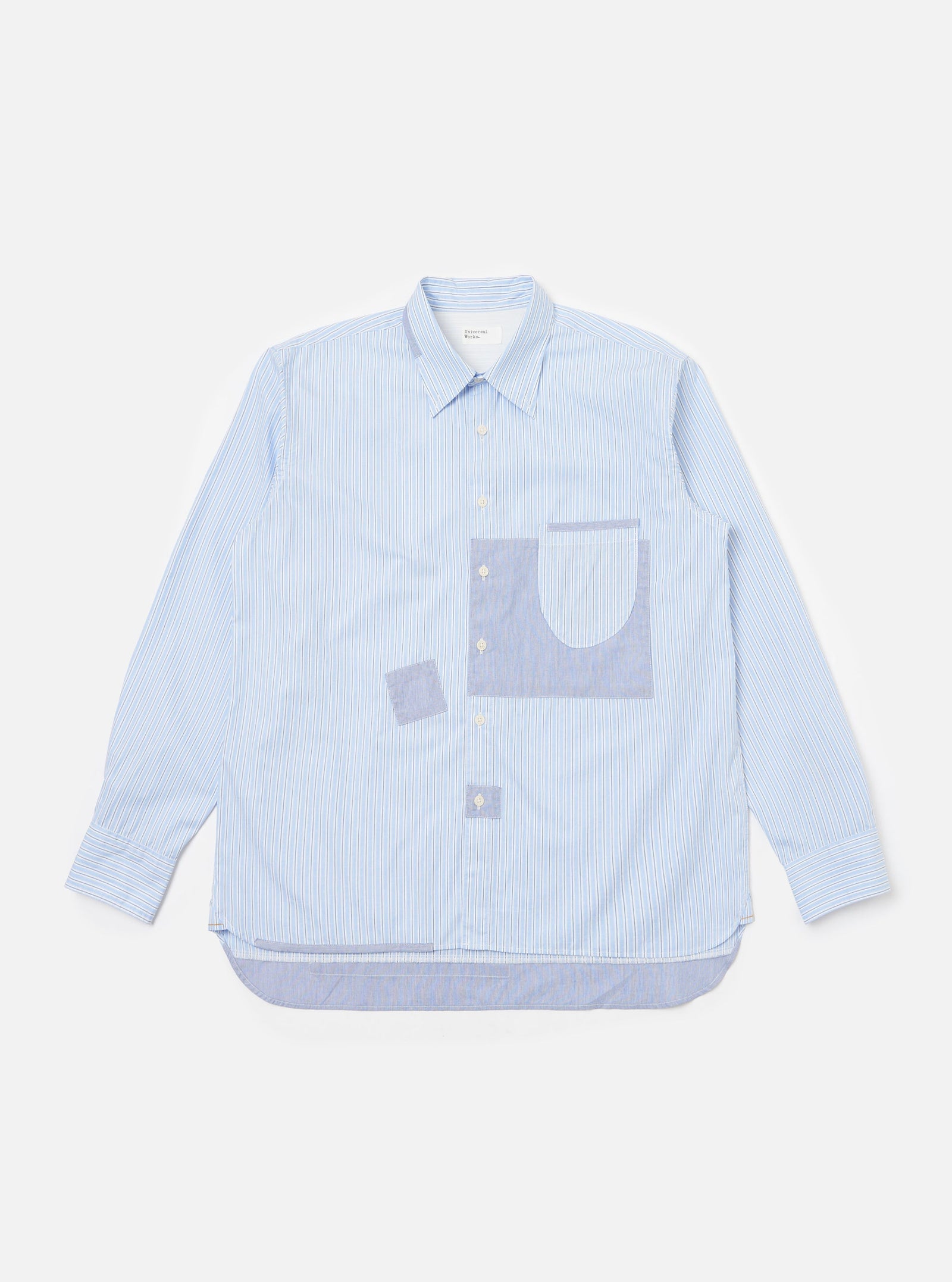Office Stripe Patched Lazy Day Shirt