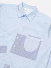 Office Stripe Patched Lazy Day Shirt