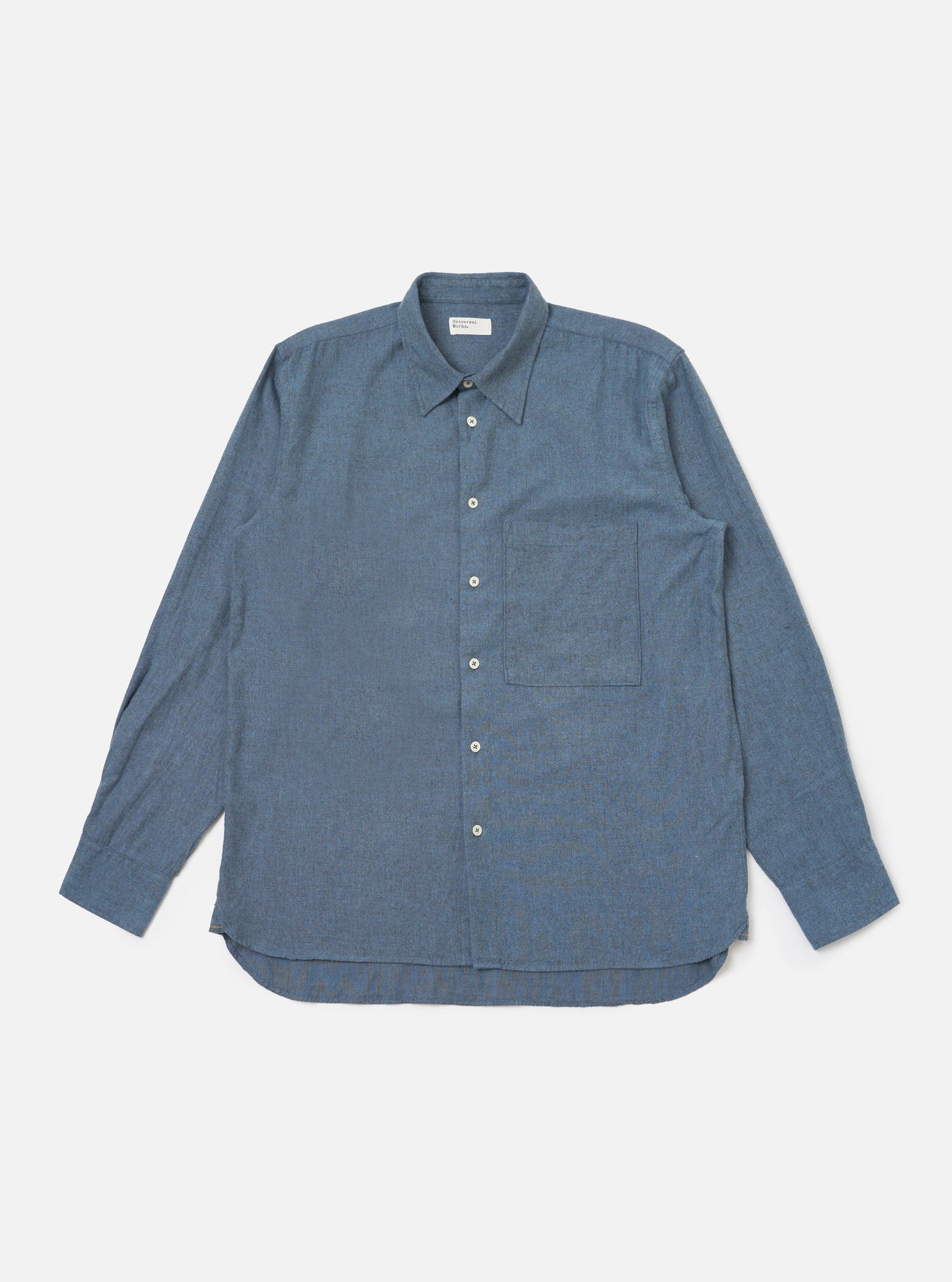 Brushed Marl Twill Square Pocket Shirt