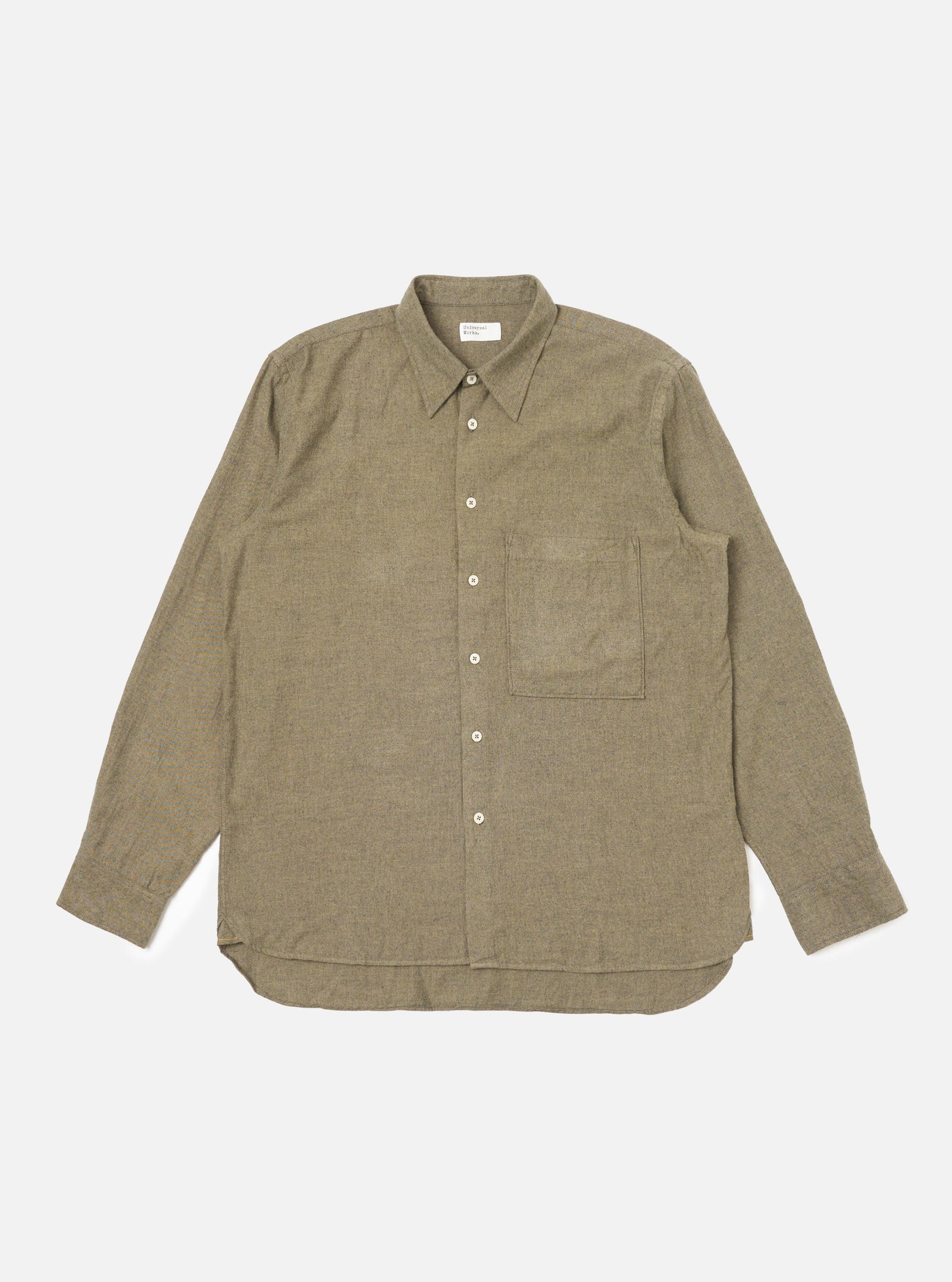 Brushed Marl Twill Square Pocket Shirt