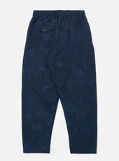 Indigo Denim Camo Pleated Track Pant