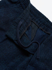 Indigo Denim Camo Pleated Track Pant