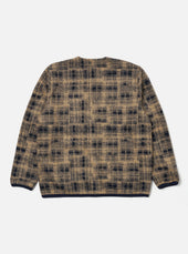 Patch Check Fleece Cardigan