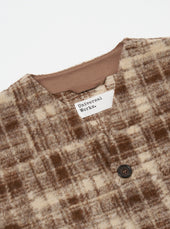 Patch Check Fleece Cardigan