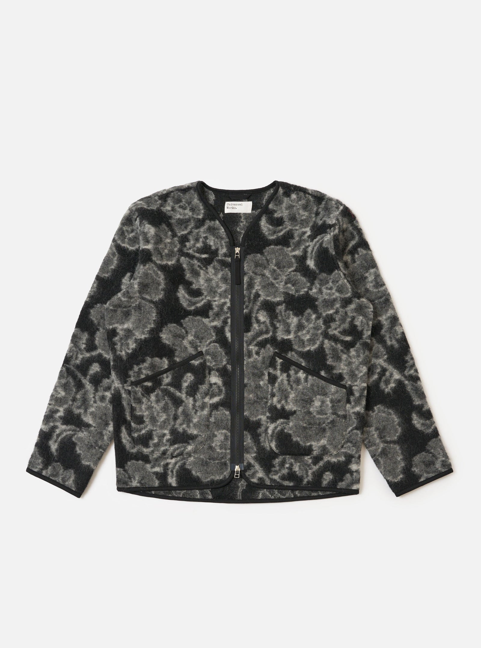 Flower Fleece Zip Liner Jacket