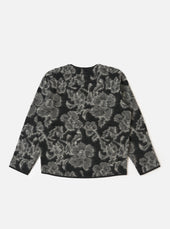 Flower Fleece Zip Liner Jacket