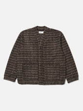 Brown Jacquard Knit Advance Cardigan