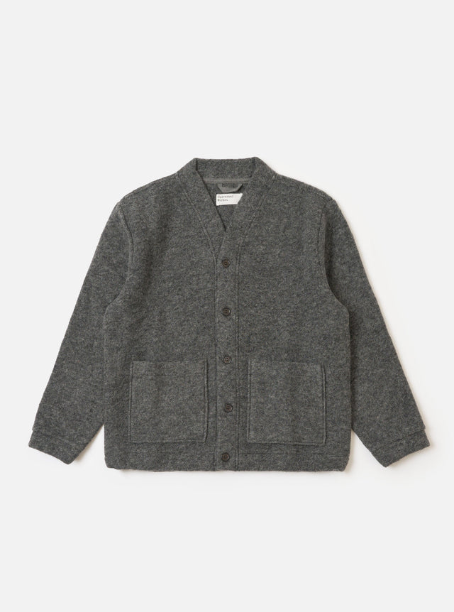 Grey Marl Wool Fleece Advance Cardigan