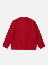 Red Wool Fleece Advance Cardigan