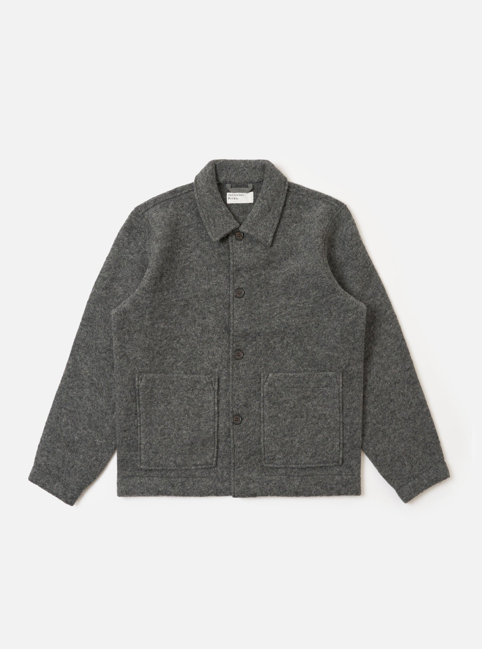 Grey Marl Wool Fleece Rams Jacket