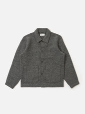 Grey Marl Wool Fleece Rams Jacket
