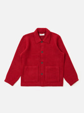 Red Wool Fleece Rams Jacket