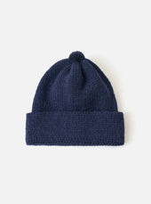 Navy Alpaca/British Wool Bobble Hat
