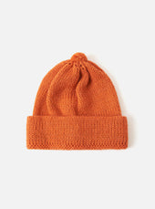 Orange Alpaca/British Wool Bobble Hat