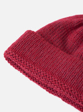 Red Alpaca British Wool Bobble Hat