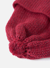 Red Alpaca British Wool Bobble Hat