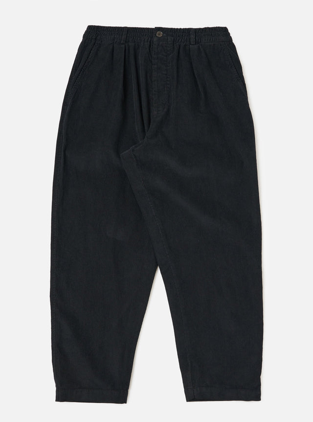 Black Cat Cord Pleated Track Pant