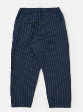 Navy Chester Stripe Pleated Track Pant