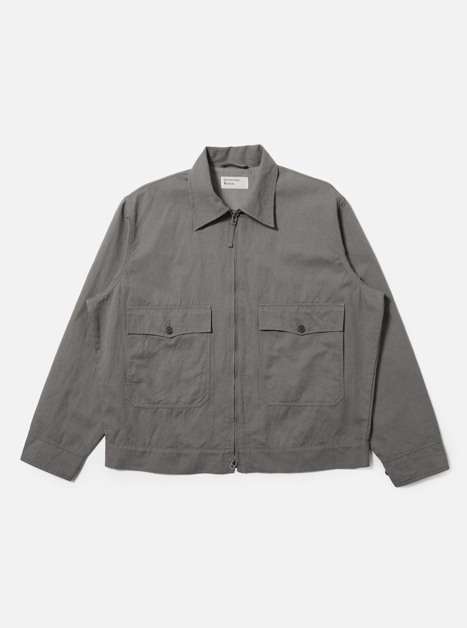 Mid Grey Linen Slub Weave E130 Jacket