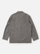 Mid Grey Linen Slub Weave Two Button Jacket