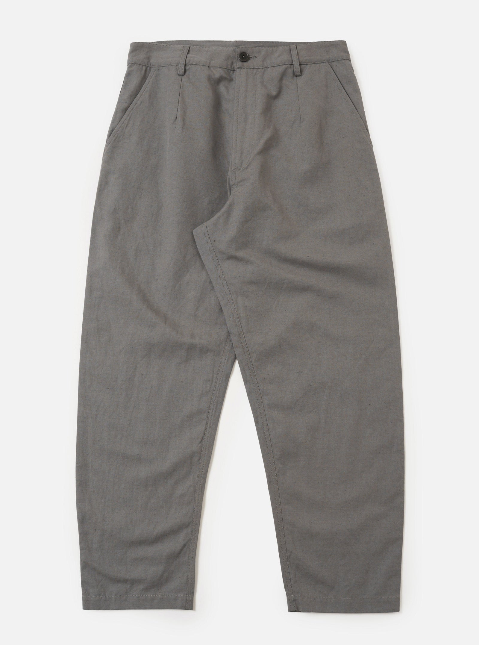 Mid Grey Linen Slub Weave Dizzy Trouser