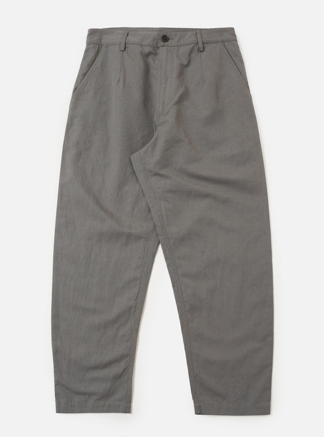 Mid Grey Linen Slub Weave Dizzy Trouser