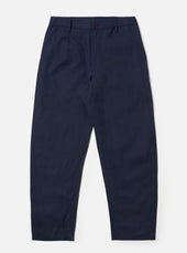 Navy Linen Slub Weave Dizzy Trouser