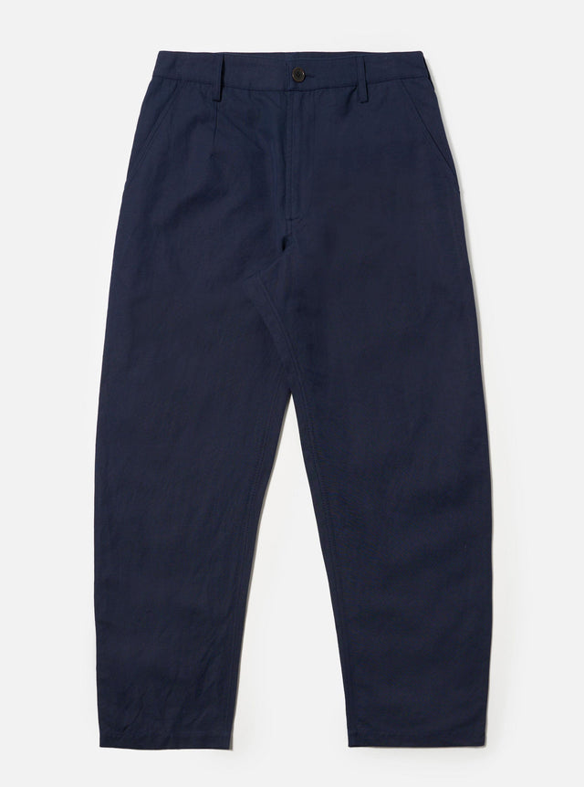 Navy Linen Slub Weave Dizzy Trouser