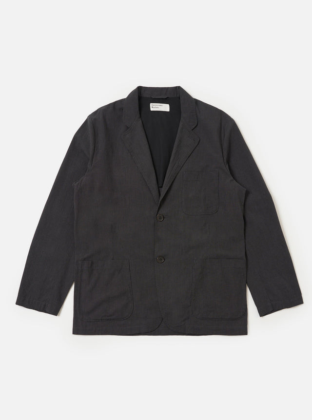 Charcoal Seattle Cotton Two Button Jacket
