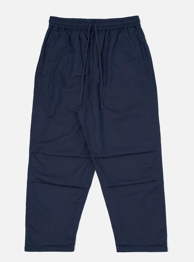 Navy Linen Cotton Shirting Parachute Pant