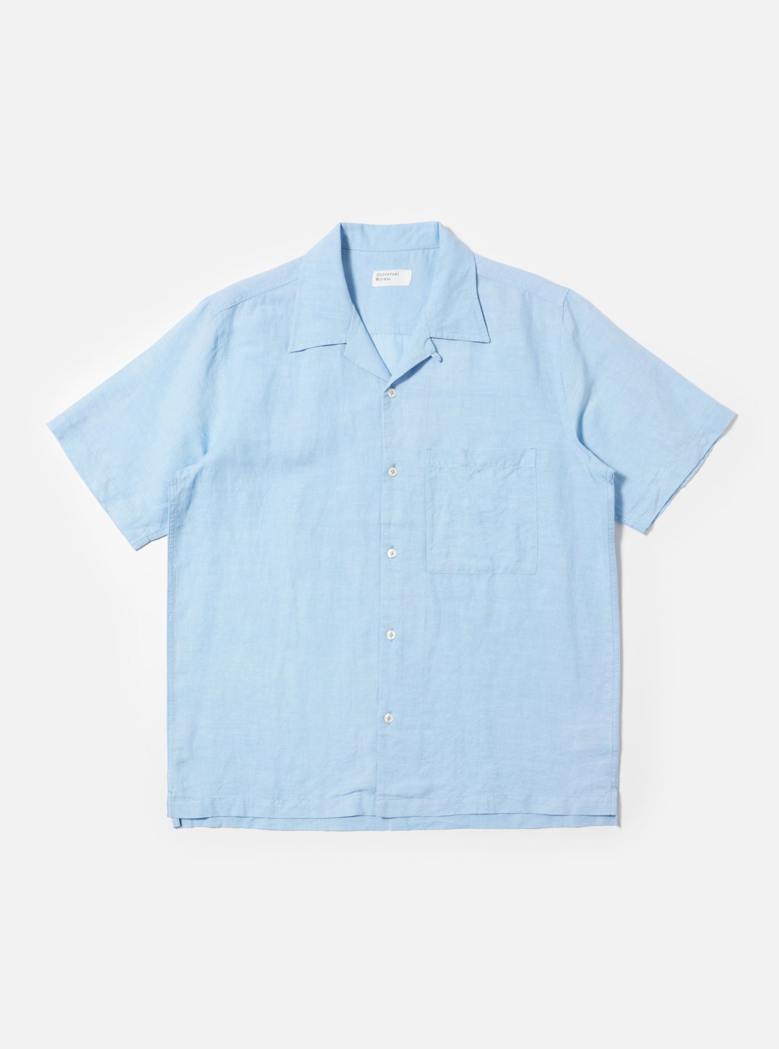 Pale Linen Cotton Shirting Camp Shirt